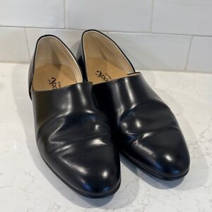 Spock Haruta Black Slip On Loafers Made in Japan
